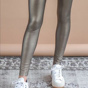 Commando faux leather leggings in Bronze large